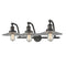 Halophane Bath Vanity Light shown in the Oil Rubbed Bronze finish with a Clear Halophane shade