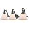 Cone Bath Vanity Light shown in the Oil Rubbed Bronze finish with a Matte White shade