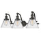 Cone Bath Vanity Light shown in the Oil Rubbed Bronze finish with a Clear shade