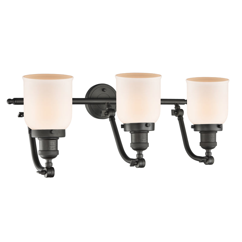 Innovations Lighting Small Bell 3 Light Bath Vanity Light Part Of The Franklin Restoration Collection 515-3W-OB-G51