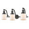 Bell Bath Vanity Light shown in the Oil Rubbed Bronze finish with a Matte White shade