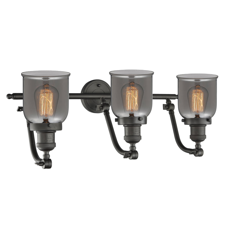 Innovations Lighting Small Bell 3 Light Bath Vanity Light Part Of The Franklin Restoration Collection 515-3W-OB-G53