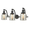 Bell Bath Vanity Light shown in the Oil Rubbed Bronze finish with a Silver Plated Mercury shade