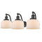 Bell Bath Vanity Light shown in the Oil Rubbed Bronze finish with a Matte White shade