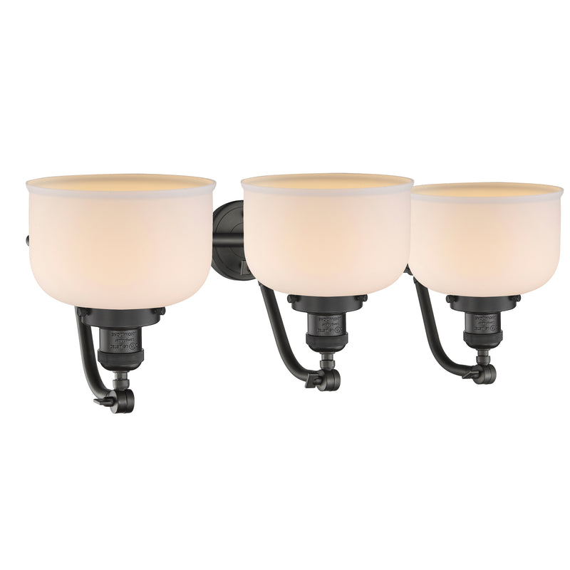 Innovations Lighting Large Bell 3 Light Bath Vanity Light Part Of The Franklin Restoration Collection 515-3W-OB-G71-LED