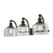 Bell Bath Vanity Light shown in the Oil Rubbed Bronze finish with a Clear shade