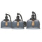 Bell Bath Vanity Light shown in the Oil Rubbed Bronze finish with a Plated Smoke shade