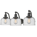 Bell Bath Vanity Light shown in the Oil Rubbed Bronze finish with a Seedy shade