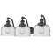 Bell Bath Vanity Light shown in the Oil Rubbed Bronze finish with a Seedy shade