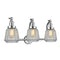 Chatham Bath Vanity Light shown in the Polished Chrome finish with a Clear shade