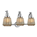 Chatham Bath Vanity Light shown in the Polished Chrome finish with a Mercury shade