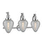 Geneseo Bath Vanity Light shown in the Polished Chrome finish with a Clear Crackled shade