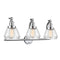 Fulton Bath Vanity Light shown in the Polished Chrome finish with a Clear shade