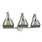 Fulton Bath Vanity Light shown in the Polished Chrome finish with a Plated Smoke shade