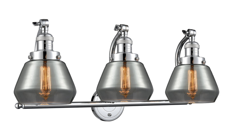 Innovations Lighting Fulton 3-100 watt 28 inch Polished Chrome   Smoked glass   180 Degree Adjustable Swivels 5153WPCG173