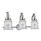 Canton Bath Vanity Light shown in the Polished Chrome finish with a Clear shade
