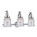 Canton Bath Vanity Light shown in the Polished Chrome finish with a Seedy shade