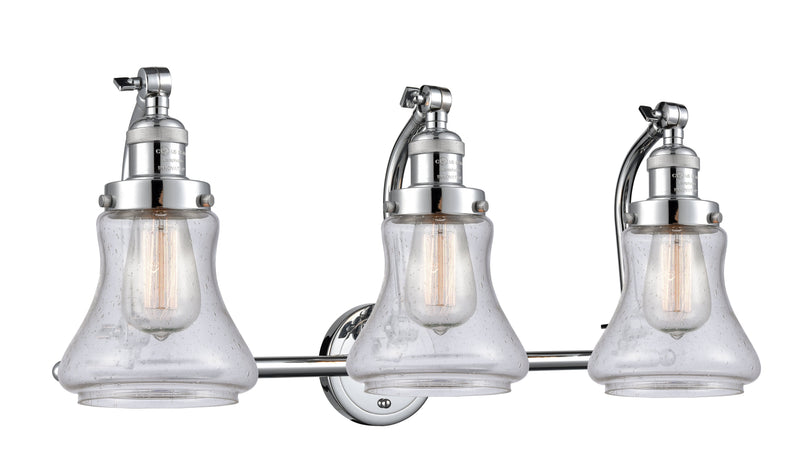 Innovations Lighting Bellmont 3-100 watt 28 inch Polished Chrome   Seedy glass   180 Degree Adjustable Swivels 5153WPCG194