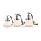 Olean Bath Vanity Light shown in the Polished Chrome finish with a Matte White shade