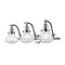 Olean Bath Vanity Light shown in the Polished Chrome finish with a Clear shade