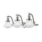 Olean Bath Vanity Light shown in the Polished Chrome finish with a Seedy shade