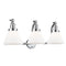 Cone Bath Vanity Light shown in the Polished Chrome finish with a Matte White shade