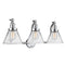 Cone Bath Vanity Light shown in the Polished Chrome finish with a Clear shade