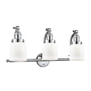 Bell Bath Vanity Light shown in the Polished Chrome finish with a Matte White shade