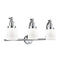 Bell Bath Vanity Light shown in the Polished Chrome finish with a Matte White shade