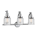 Bell Bath Vanity Light shown in the Polished Chrome finish with a Clear shade