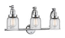 Innovations Lighting Small Bell 3-100 watt 28 inch Polished Chrome Clear glass   180 Degree Adjustable Swivels 5153WPCG52