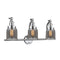 Bell Bath Vanity Light shown in the Polished Chrome finish with a Plated Smoke shade