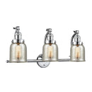 Bell Bath Vanity Light shown in the Polished Chrome finish with a Silver Plated Mercury shade