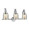 Bell Bath Vanity Light shown in the Polished Chrome finish with a Silver Plated Mercury shade