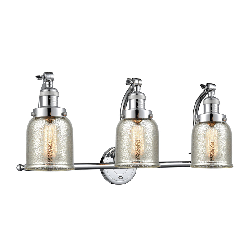 Bell Bath Vanity Light shown in the Polished Chrome finish with a Silver Plated Mercury shade