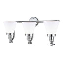 Innovations Lighting Small Cone 3 Light Bath Vanity Light Part Of The Franklin Restoration Collection 515-3W-PC-G61-LED