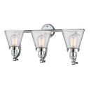 Innovations Lighting Small Cone 3 Light Bath Vanity Light Part Of The Franklin Restoration Collection 515-3W-PC-G62-LED