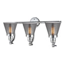 Innovations Lighting Small Cone 3 Light Bath Vanity Light Part Of The Franklin Restoration Collection 515-3W-PC-G63-LED