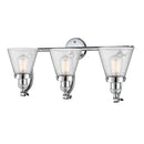 Innovations Lighting Small Cone 3 Light Bath Vanity Light Part Of The Franklin Restoration Collection 515-3W-PC-G64-LED