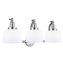 Bell Bath Vanity Light shown in the Polished Chrome finish with a Matte White shade