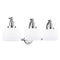 Bell Bath Vanity Light shown in the Polished Chrome finish with a Matte White shade