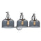Bell Bath Vanity Light shown in the Polished Chrome finish with a Plated Smoke shade
