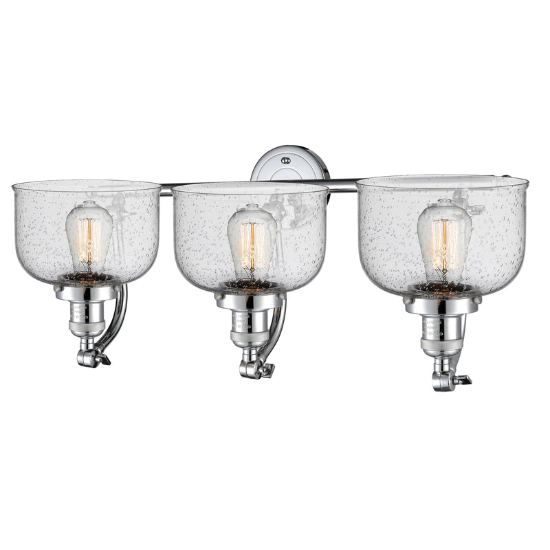 Innovations Lighting Large Bell 3 Light Bath Vanity Light Part Of The Franklin Restoration Collection 515-3W-PC-G74-LED