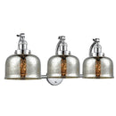 Bell Bath Vanity Light shown in the Polished Chrome finish with a Silver Plated Mercury shade