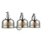 Bell Bath Vanity Light shown in the Polished Chrome finish with a Silver Plated Mercury shade