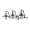 Railroad Bath Vanity Light shown in the Polished Chrome finish with a Polished Chrome shade