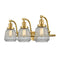 Chatham Bath Vanity Light shown in the Satin Gold finish with a Clear shade