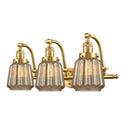 Chatham Bath Vanity Light shown in the Satin Gold finish with a Mercury shade