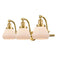 Fulton Bath Vanity Light shown in the Satin Gold finish with a Matte White shade