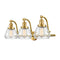Fulton Bath Vanity Light shown in the Satin Gold finish with a Clear shade